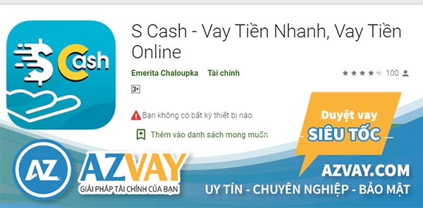 Scash vay tiền online lãi suất ưu đãi
